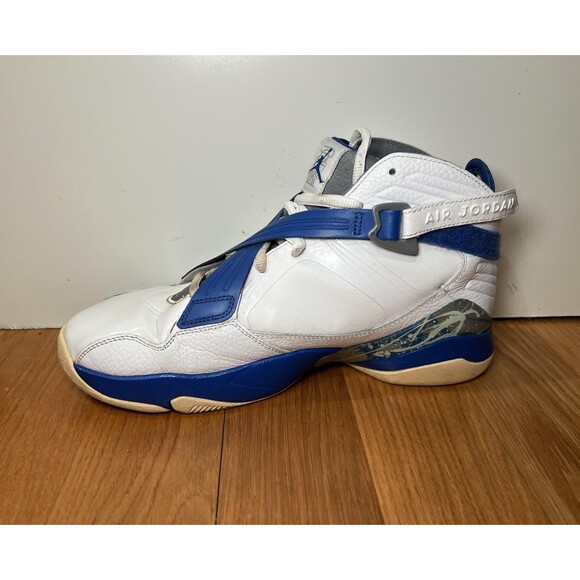 Jordan 8.0 Shoes Mens Size 10.5 White Blue Basketball Sneakers 467807-102 main image 4